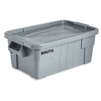 Rubbermaid Brute 14 Gallon Tote with Lid, Grey