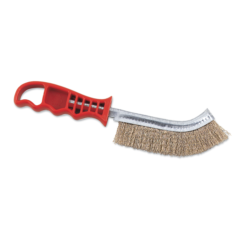 Browne 11" Grill Brush, Stiff Brass Bristles