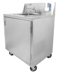 Nella 25" Portable Hand Sink with Backsplash, Water Heater & Pump