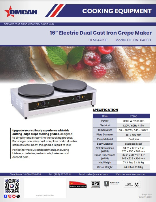 Spec Sheet