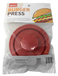Nella Hamburger Press 4.5" Diameter, Plastic, Red