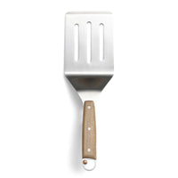 Outset Jackson Slotted Grill Spatula Stainless Steel, Acacia Wood Handle