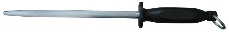 Nella 12" Round Sharpening Steel, Black Handle