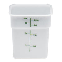 Cambro 4SFSP148, 4 Qt Square Food Storage Container, White
