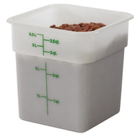 Cambro 4SFSP148, 4 Qt Square Food Storage Container, White
