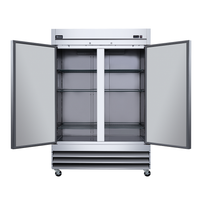 Nella 54" Reach In Refrigerator with 2 Solid Doors