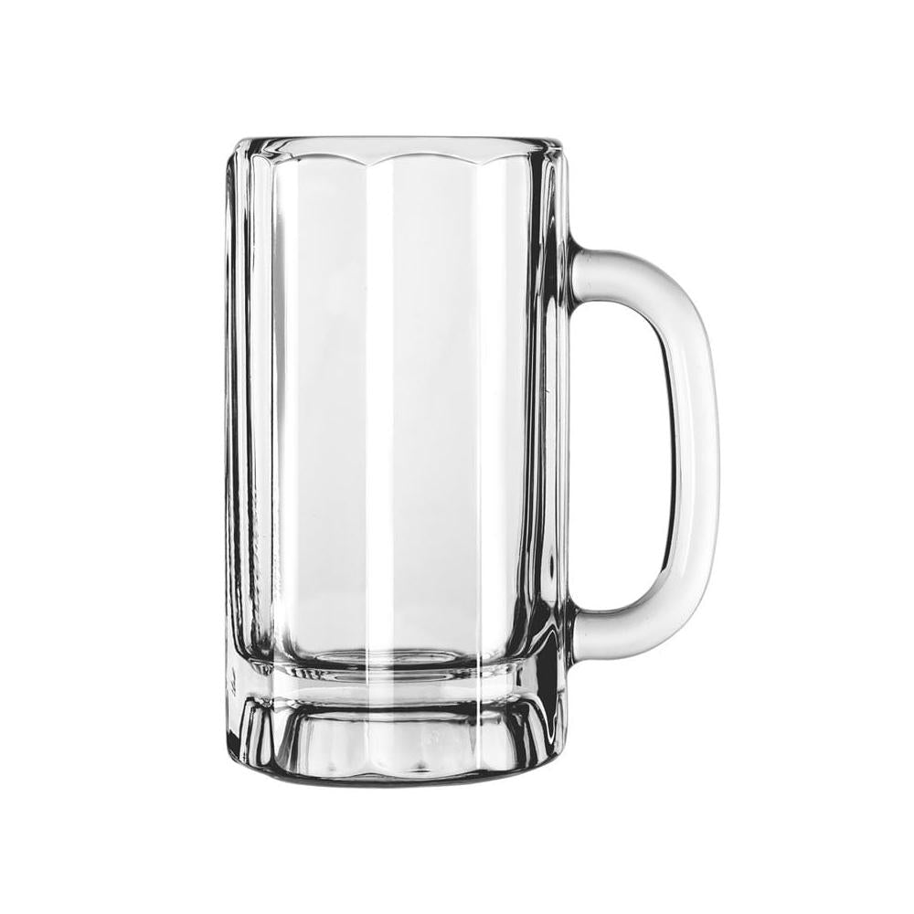Libbey 16 Oz Paneled Beer Mug Glass 12 /Case
