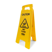 Rubbermaid 25" Yellow Double Sided Wet Floor Sign