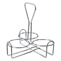 Winco 3 Ring Condiment Jar Rack, Chrome Plated