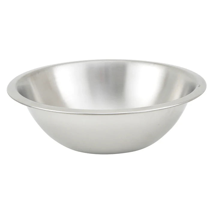Winco 3 Quart Heavy Duty Mixing Bowl, 3" Deep, Stainless Steel