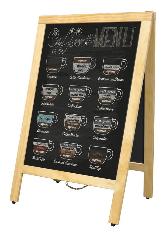 Nella A-Frame Sidewalk Menu Chalkboard Natural, 35" x 21" x 3"