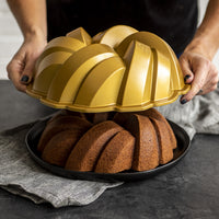 Nordic Ware 12 Cup 75th Anniversary Bundt Pan, Gold
