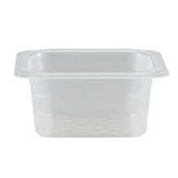 Cambro 1/6 Size Colander Food Pan 3" Deep, Translucent