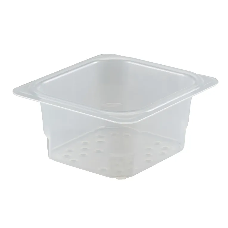 Cambro 1/6 Size Colander Food Pan 3" Deep, Translucent