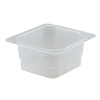Cambro 1/6 Size Colander Food Pan 3" Deep, Translucent