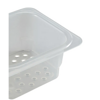 Cambro 1/6 Size Colander Food Pan 3" Deep, Translucent