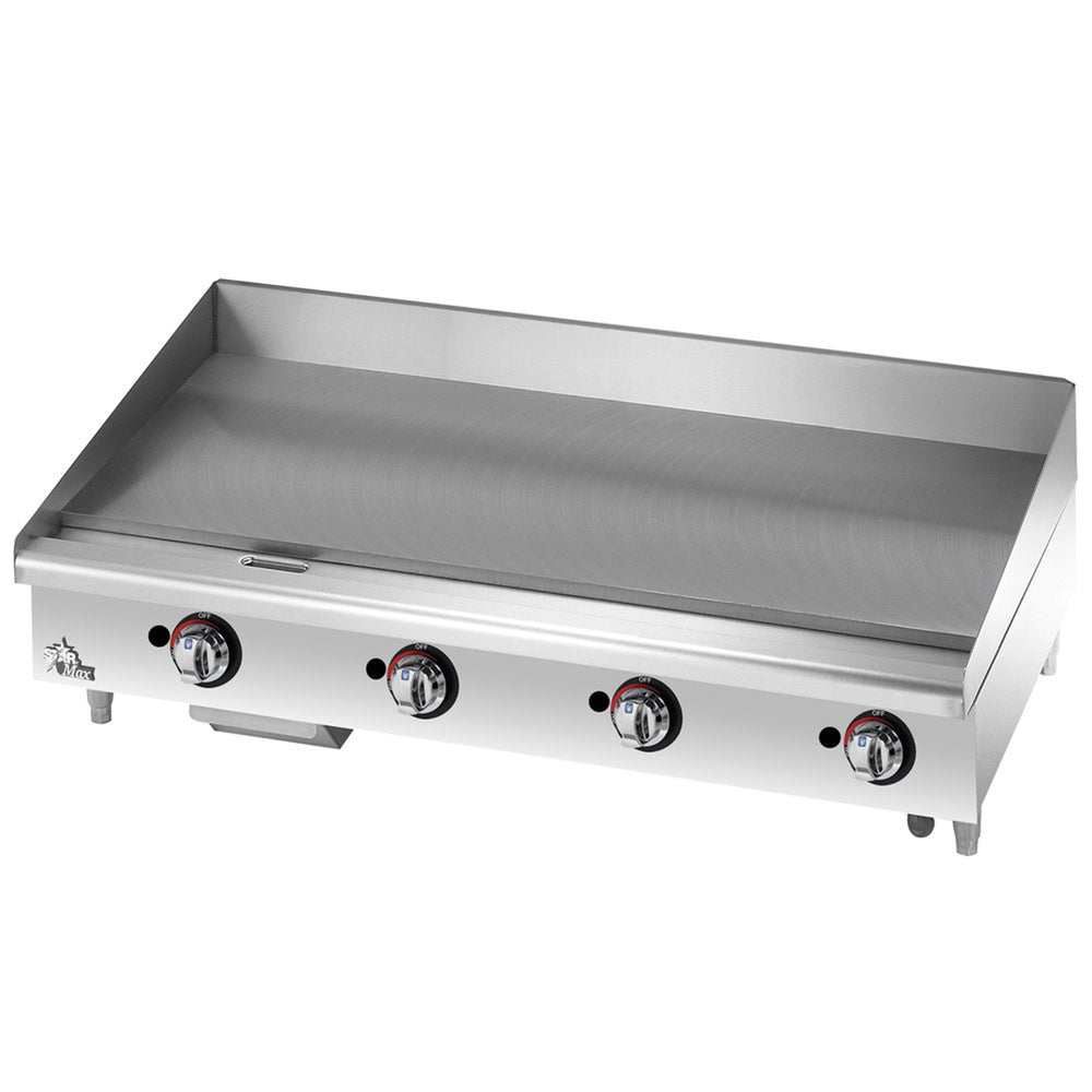 Star-Max 48" Countertop Heavy Duty Griddle with Thermostat Controls Natural Gas 113,200 BTU