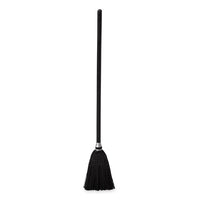 Rubbermaid Lobby Pro Plastic Upright Dust Pan Broom, Black
