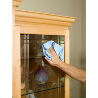 Rubbermaid Hygen Executive Series 16" x 16" Blue Microfiber Glass / Polishing Cloth, 12 /Case