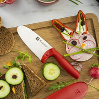 Zwilling Twinny 4" Kid's Chef Knife with Red Handle & Cover