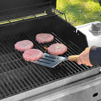 Outset Jackson Slotted Grill Spatula Stainless Steel, Acacia Wood Handle