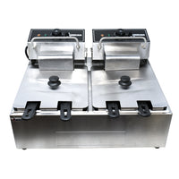 Nella 2 x 6 Liter Dual Countertop Electric Fryer 110V