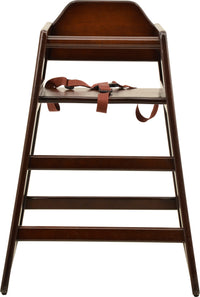 Nella Wooden High Chair, Walnut