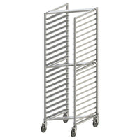 Winco 20 Tier Nesting Sheet Pan Rack with Brakes, 3" Spacing, Welded