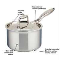 Meyer SuperSteel 2 litre Tri-Ply Saucepan with Cover, Stainless Steel