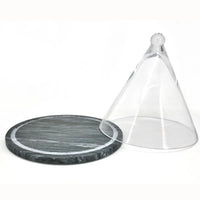 Natural Living 9810903GY Marble Cheese Board & Dome