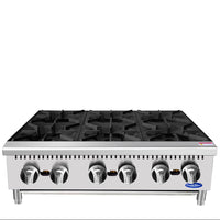 Atosa Cookrite 36" Countertop Hotplate with 6 Burners, Natural Gas