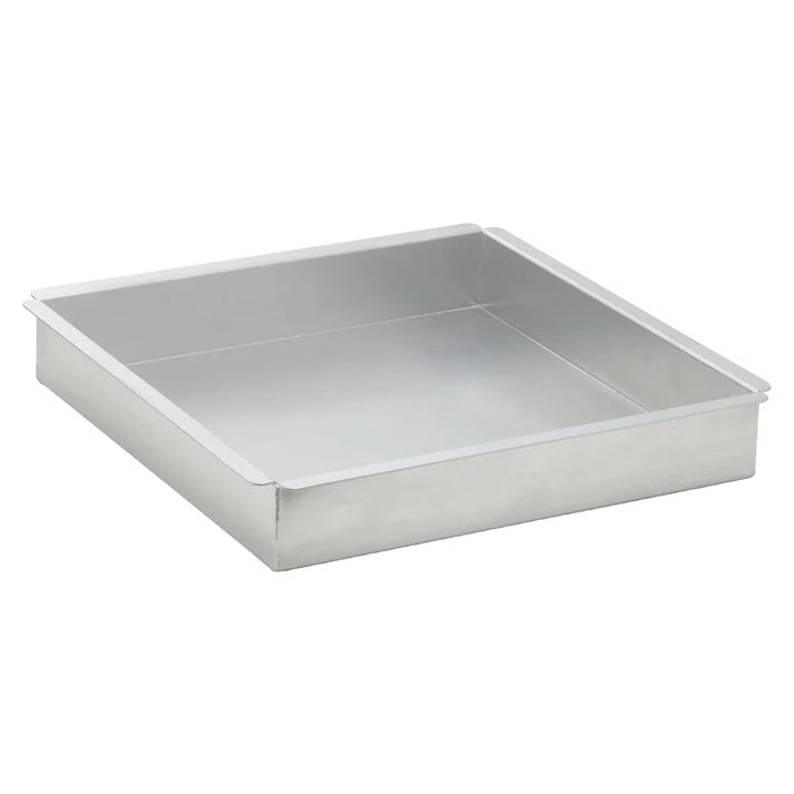 Winco 12" Square Aluminum Cake Pan, 2" Deep