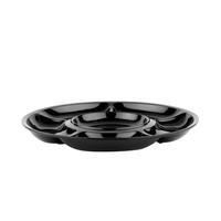 G.E.T. Milano 14" Round 6 Compartment Plate, Black