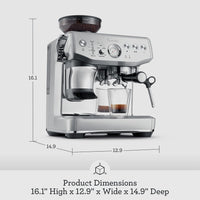 Breville Barista Express Impress Espresso Machine, Brushed Stainless