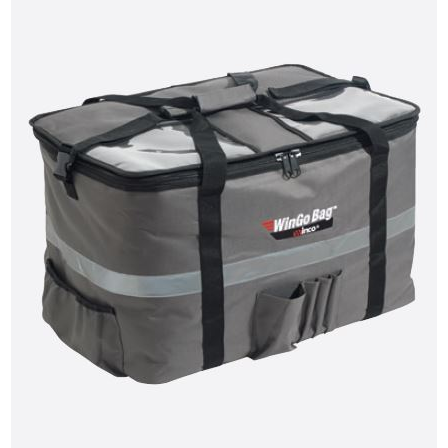 Winco WinGo Bag 23" x 15" x 14" Insulated Delivery Bag, Grey