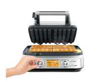 Breville The Smart Waffle Pro 4 Slice Waffle Maker, Silver