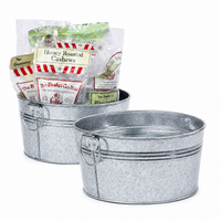 Buhi Imports 8" Round Galvanized Tub