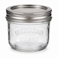 Bernardin 250 ml Wide Mouth Mason Jar Glass 12 /Case
