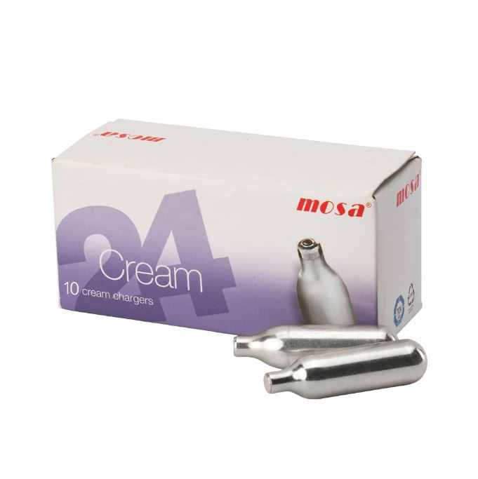 Browne Whipped Cream Dispenser Cartridge For Mosa Dispensers, 10 /Box