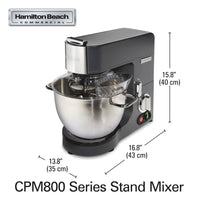 Hamilton Beach CPM800 8 Qt Planetary Stand Mixer, 7 Speed