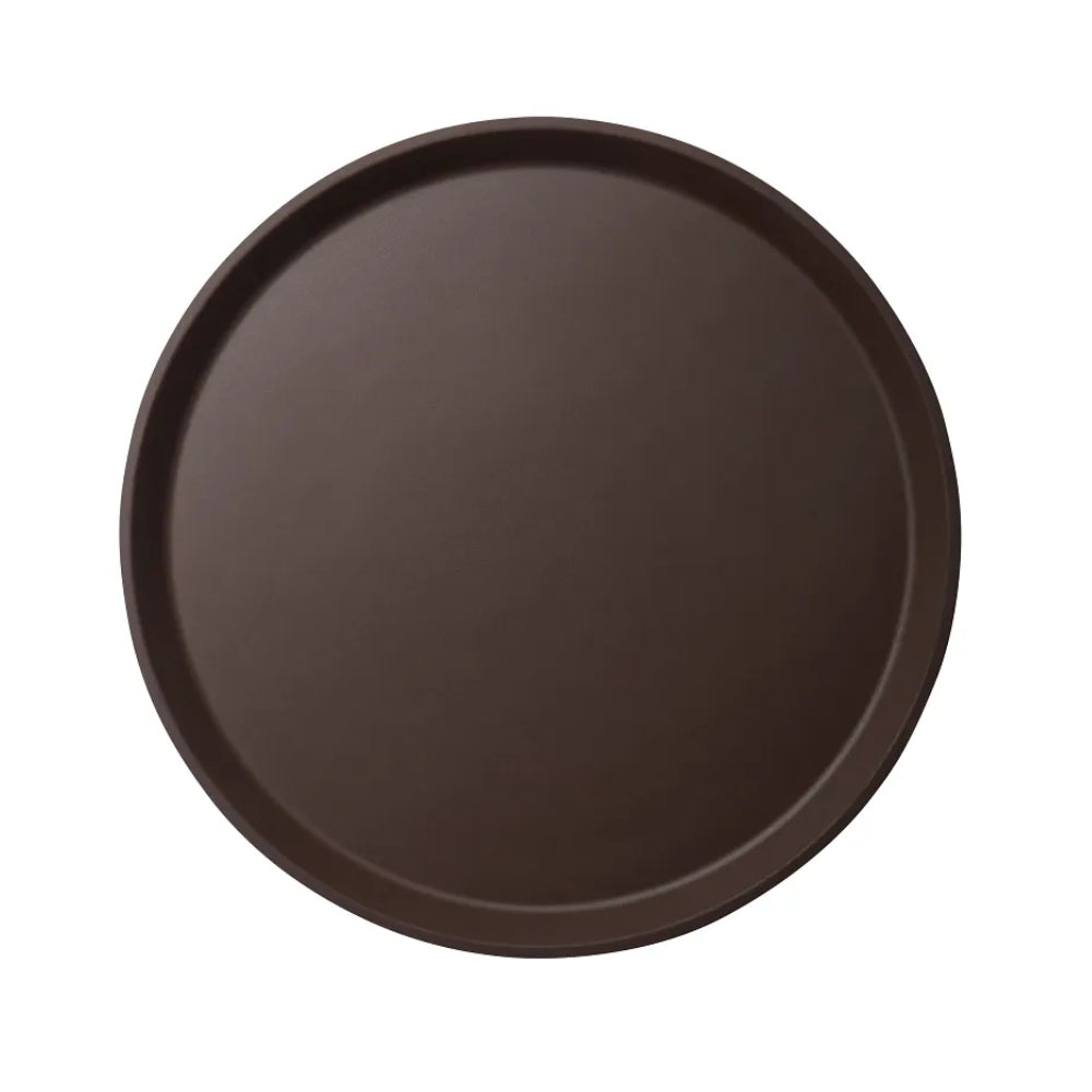 Cambro 16" Round Serving Tray with Non Skid Surface, Tan - 1600CT138