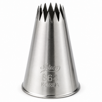Ateco 3/8" French Star Piping Tip, Stainless Steel