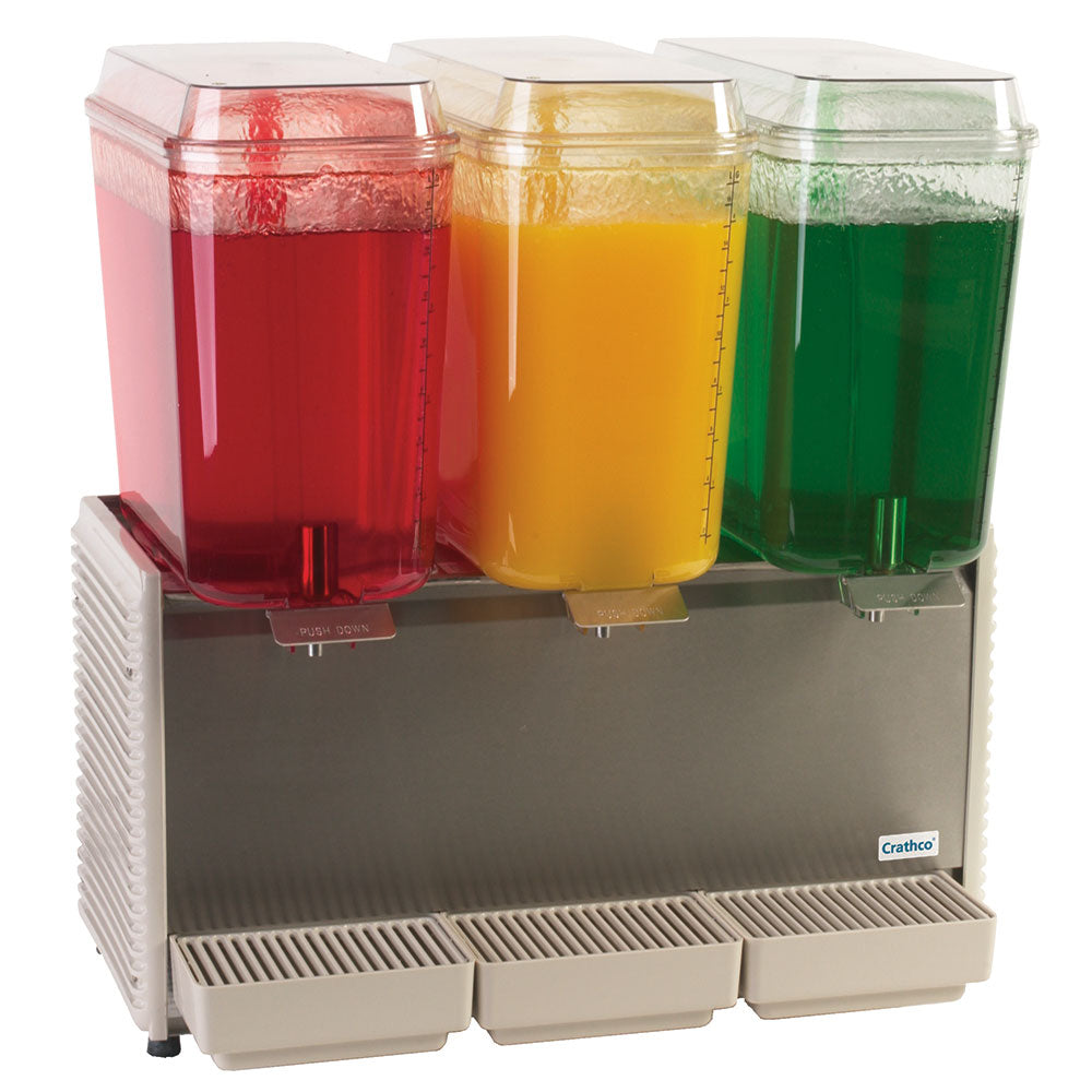 Crathco D35-4 Classic Bubbler 3 x 5 Gallon Refrigerated Beverage Dispenser