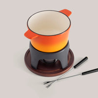 Swissmar Sierra 11 Piece Cast Iron Fondue Set, Orange