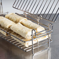 Winco Chimichanga/Burrito Fry Basket with Red Plastic Handle