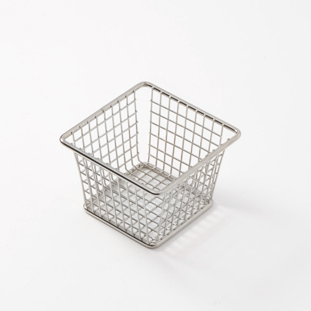 American Metalcraft 4" Square Tabletop Fry Basket, 3" Height, Stainless Steel