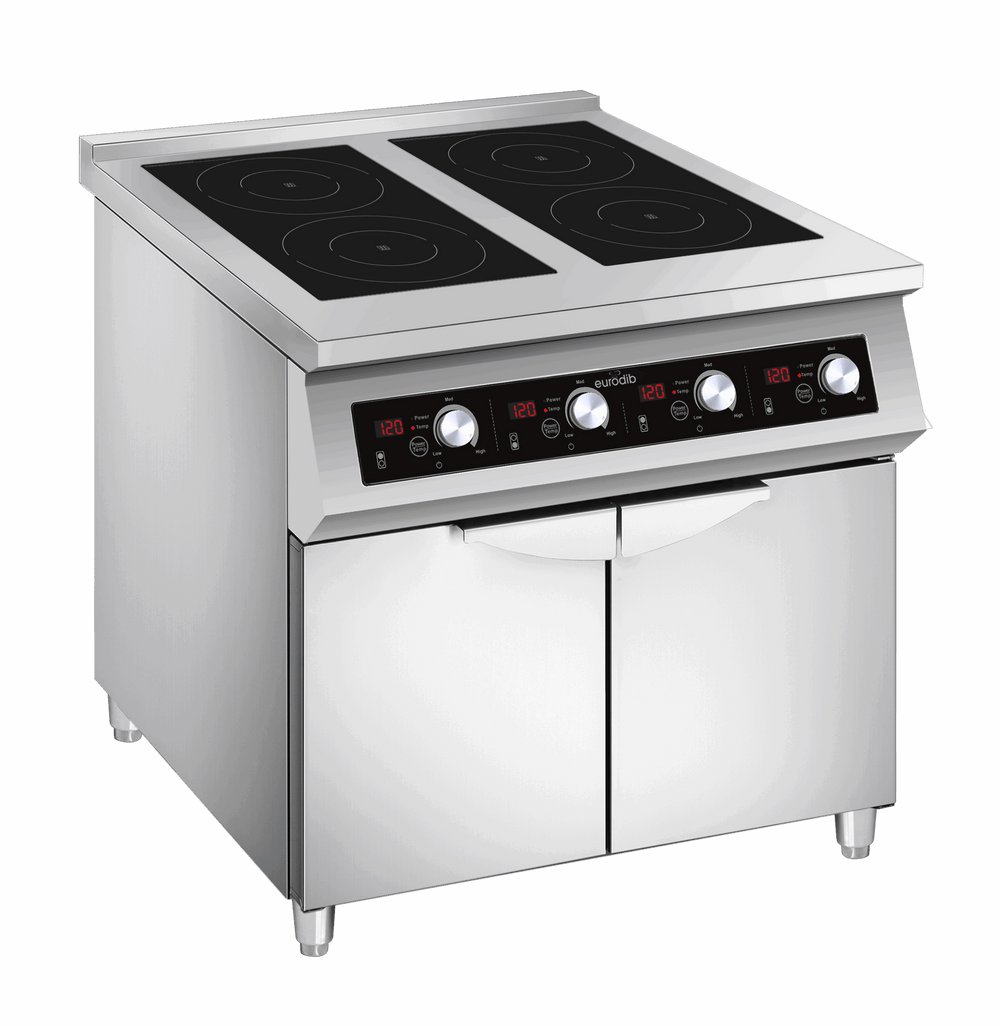 Eurodib 31.5" 4 Burner Induction Range Floor Style, 208 Volts