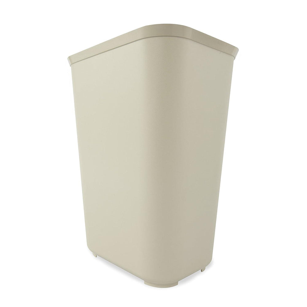 Rubbermaid 10 Gallon Rectangular Fire Resistant Wastebasket, Beige