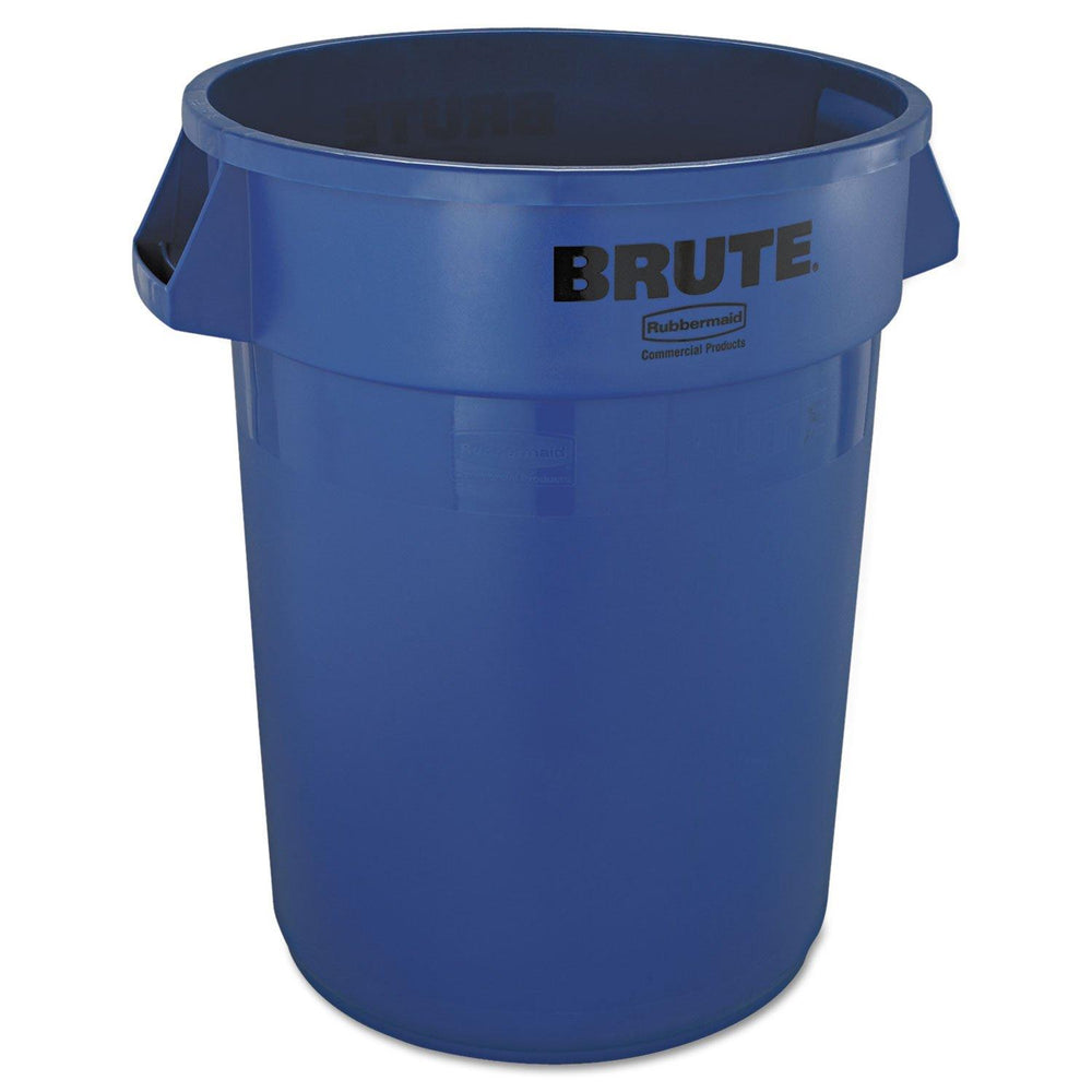 Rubbermaid Brute 32 Gallon Round Trash Can, Blue