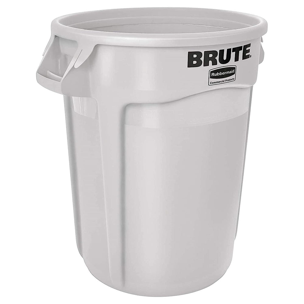 Rubbermaid Brute 32 Gallon Round Trash Can, White
